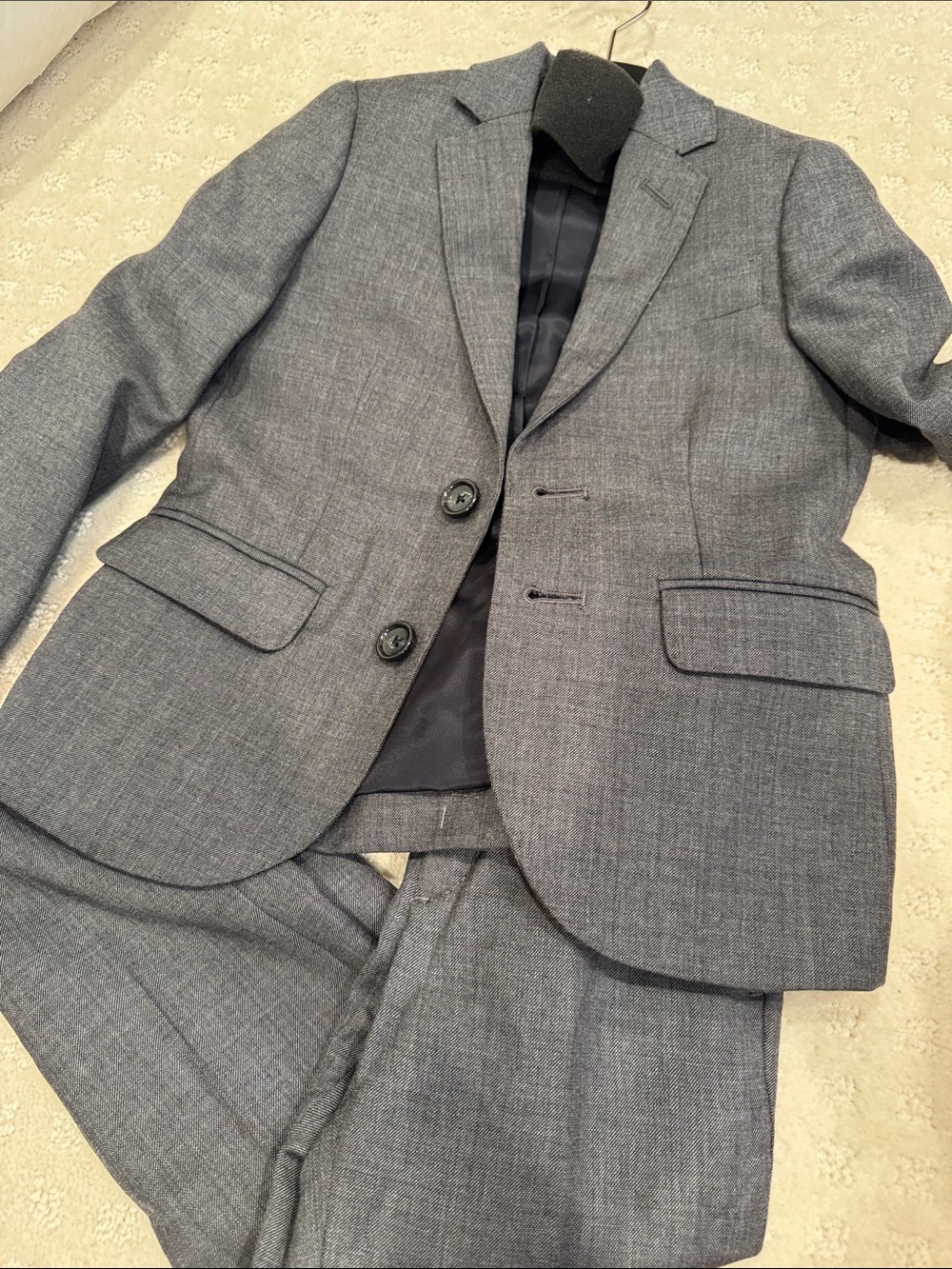 NWT Crewcuts Gray Boys' Two-Piece Suit with Notch Lapel
